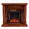Southern Enterprises 55.5" Brown and Black Cardona Classic Smart Electric Fireplace